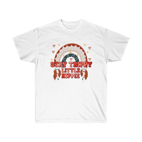 Stay Trippy Little Hippie Retro Rainbow T-Shirt