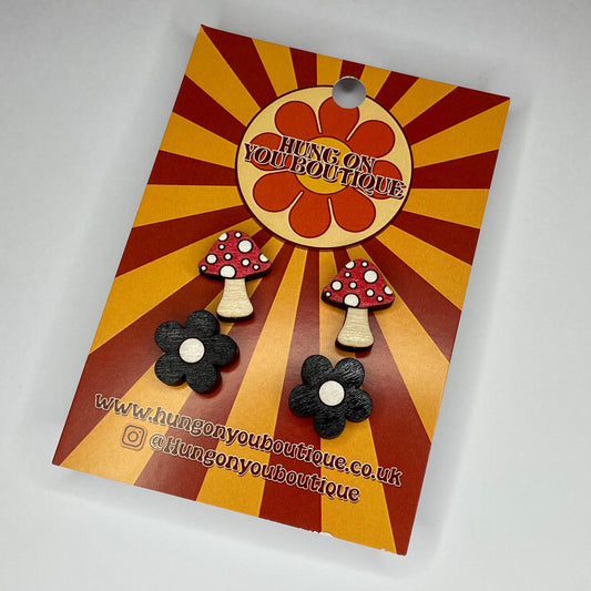 Mushroom Studs 2 Pack