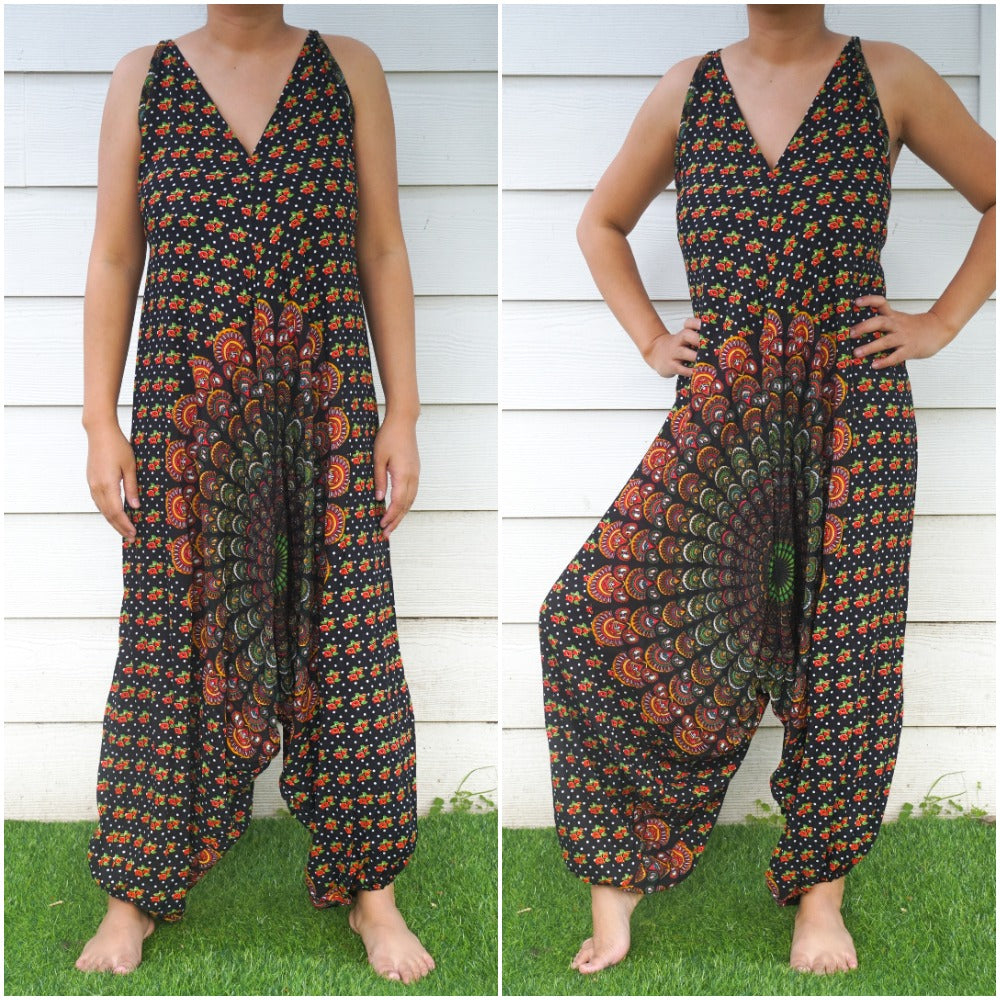 Chakra Hippie Jumpsuits, Boho Rompers, Festival Clothing